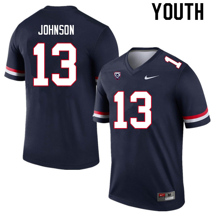 Youth #13 Jalen Johnson Arizona Wildcats College Football Jerseys Sale-Navy - Click Image to Close